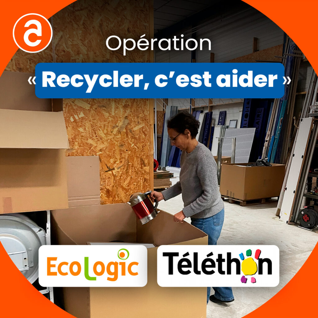 Opération "recycler c'est aider" par Ecologic et Téléthon