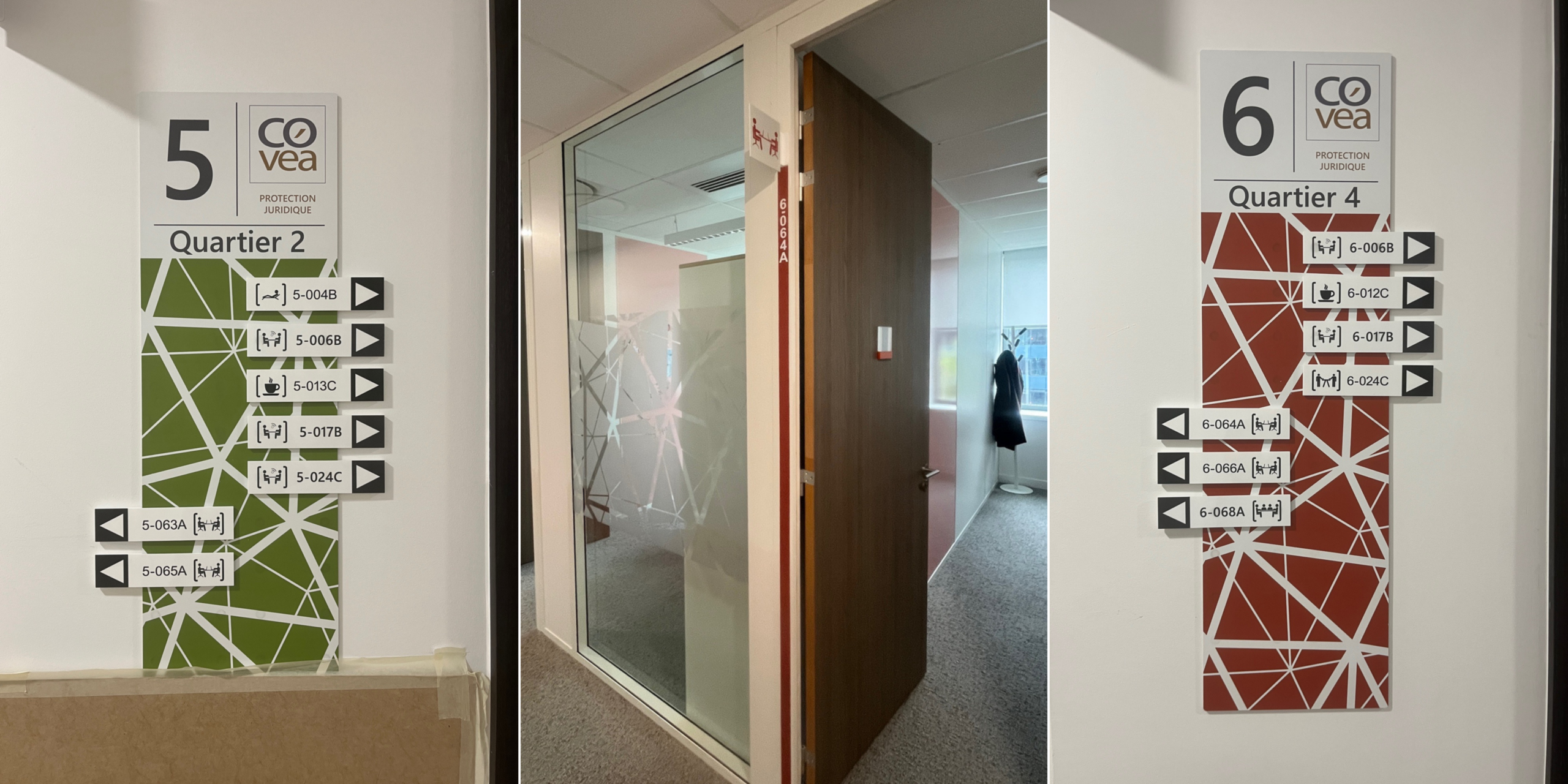Une signalétique claire, visuel et ultra pratique pour le secteur tertiaire.