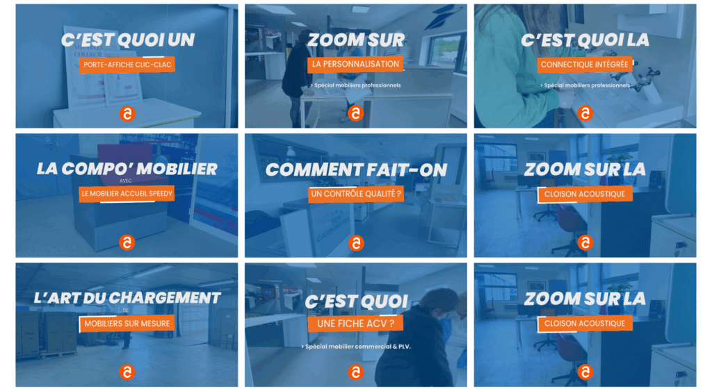 le collection de vidéo côté pro